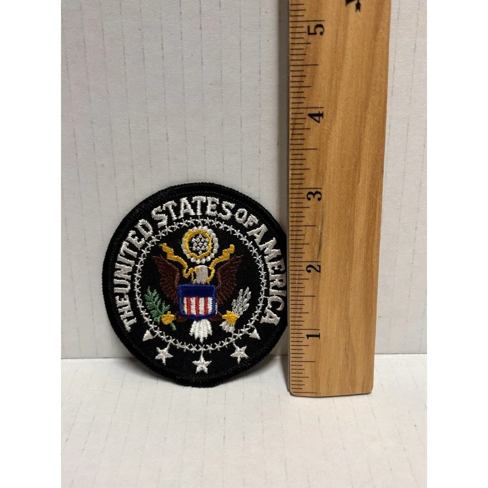 Bald Eagle American Flag Round Patch United States Patriotic  Vintage